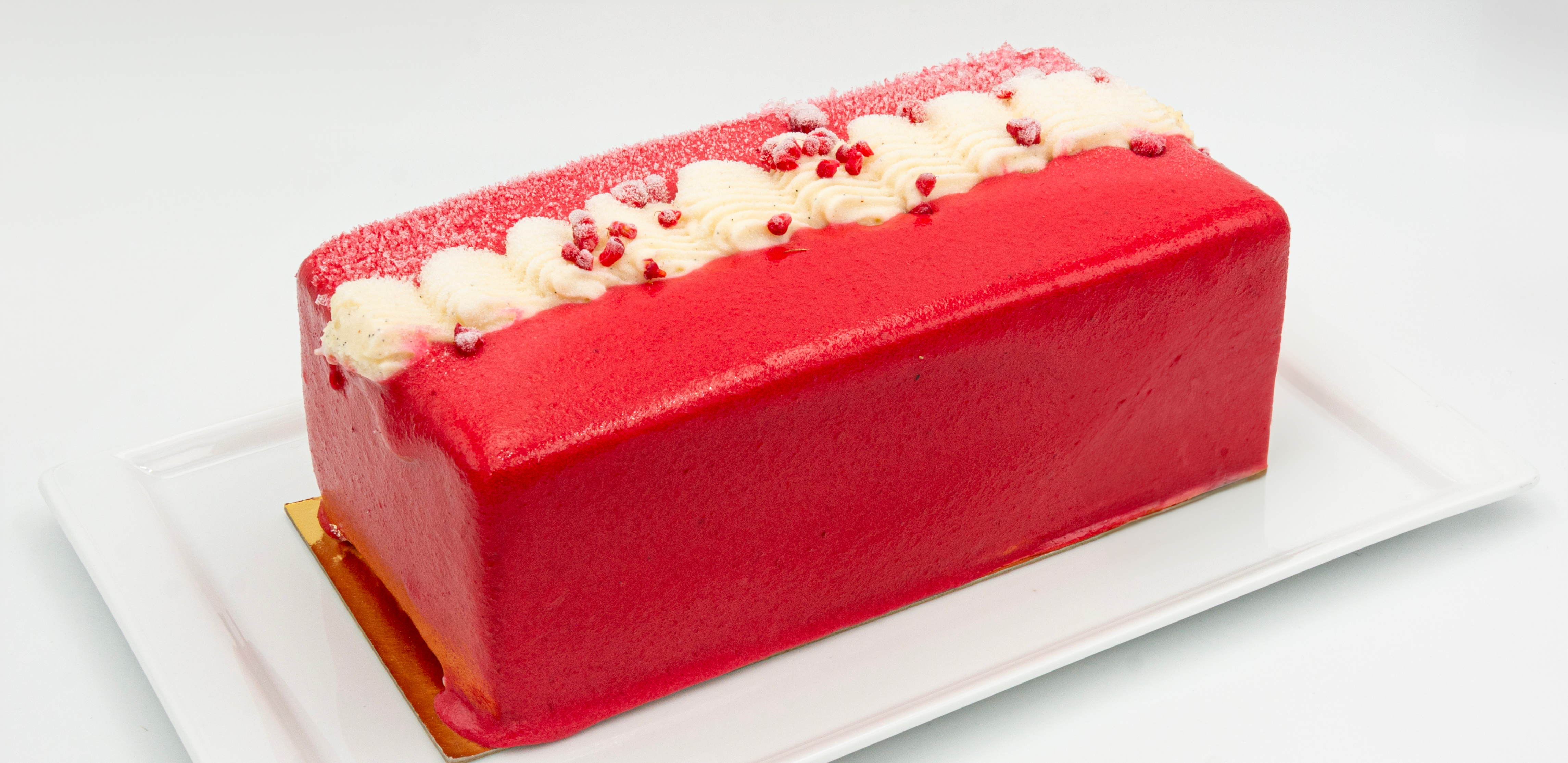 DE Framboise Vanille - Sur assiette - Trois quart
